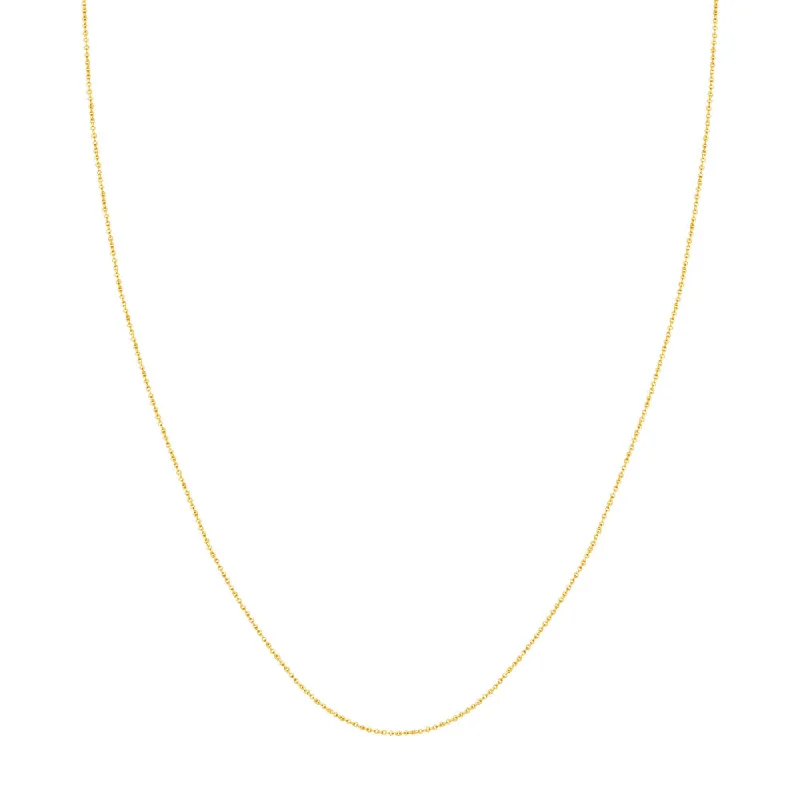 classic cubic zirconia pendant 14k Yellow Gold 22" Adjustable Cable Chain