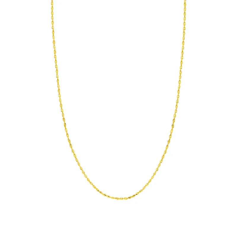 vintage platinum wedding band 14k Yellow Gold Diamond Cut Chain 16"