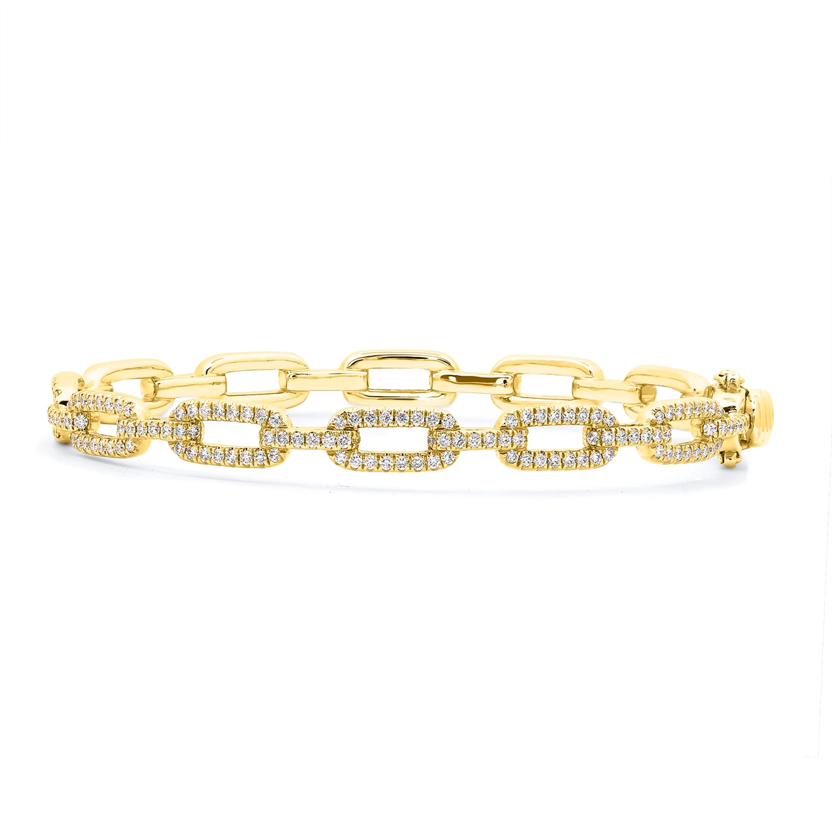 dainty opal nose ring 14K Yellow Gold Diamond Link Bangle Bracelet