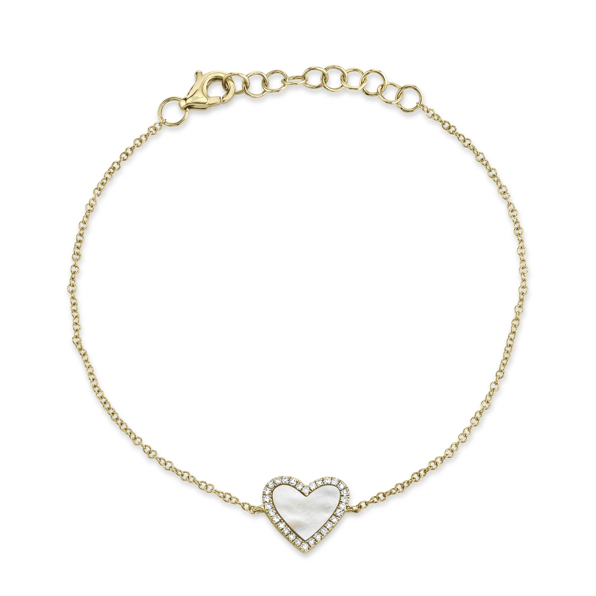 handmade leather pendant necklace 14K Yellow Gold Diamond & Mother of Pearl Heart Bracelet handmade leather pendant necklace 14K Yellow Gold Diamond & Mother of Pearl Heart Bracelet
