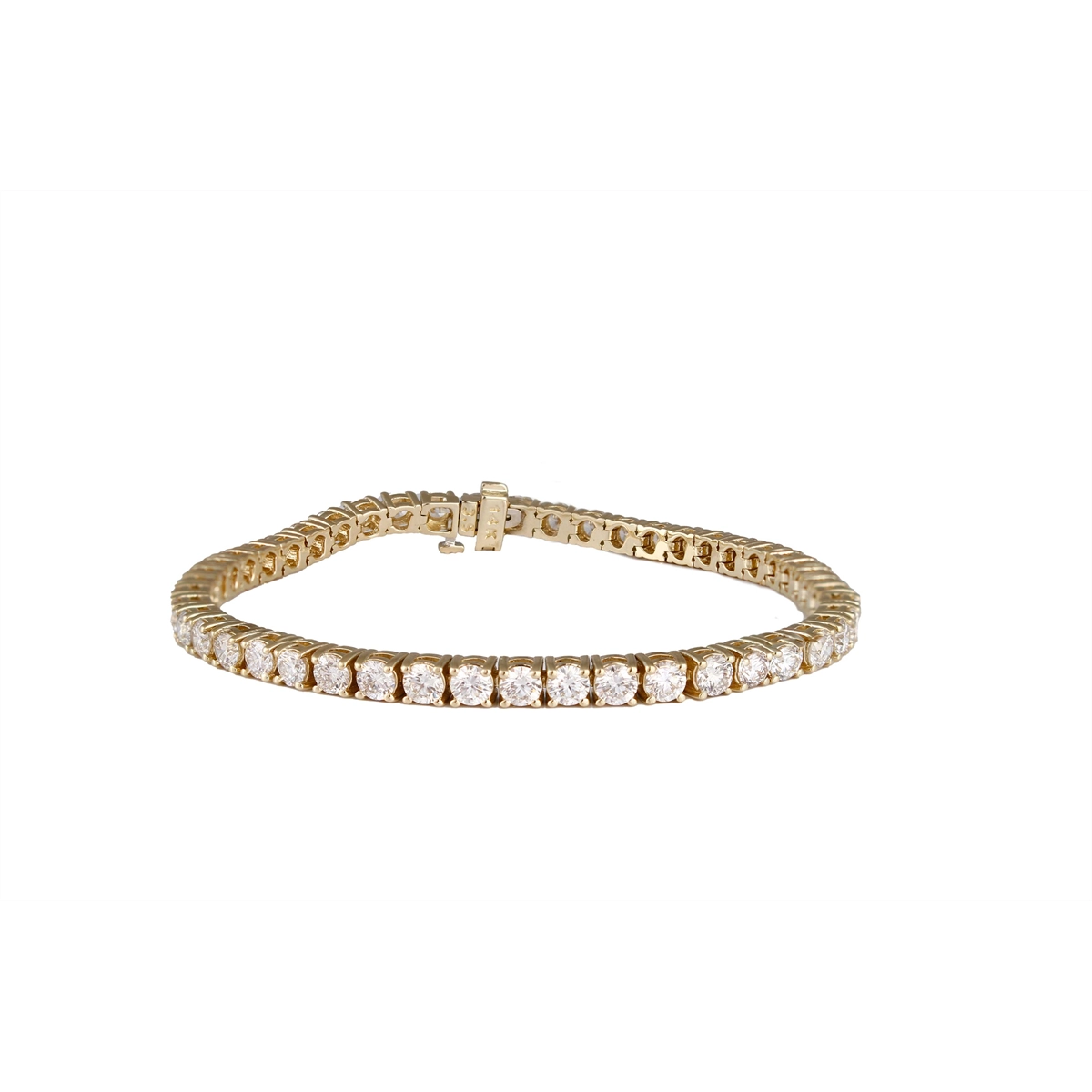 vintage-style garnet ring 14K Yellow Gold Diamond Tennis Bracelet
