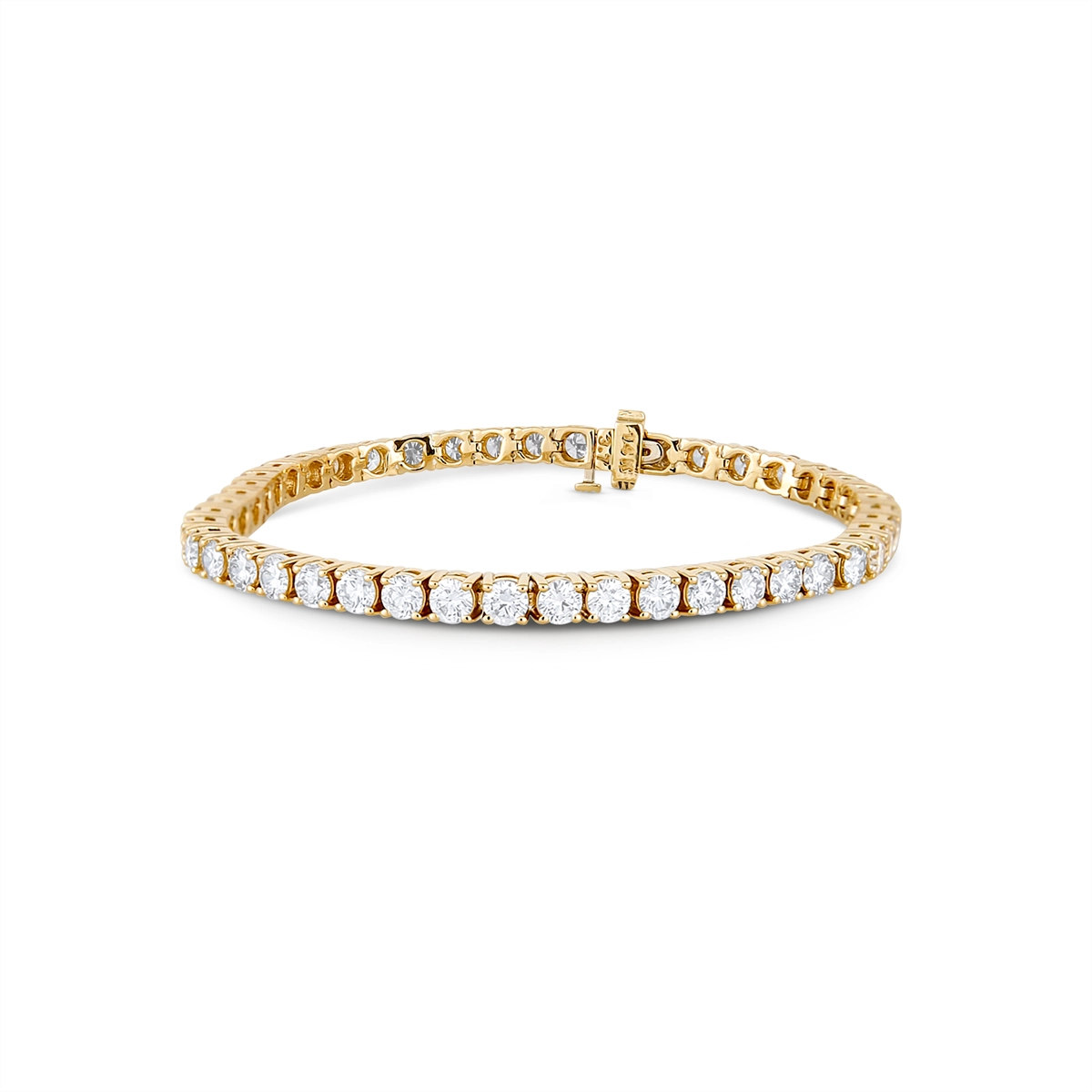 simple gold bar stud earrings 14K Yellow Gold Diamond Tennis Bracelet