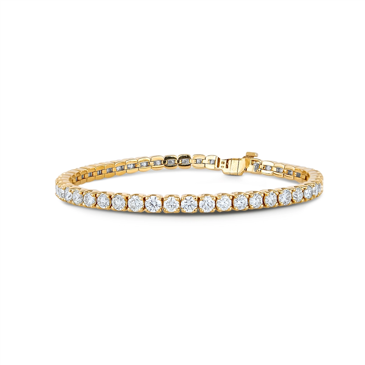 men’s hammered titanium ring 14K Yellow Gold Diamond Tennis Bracelet