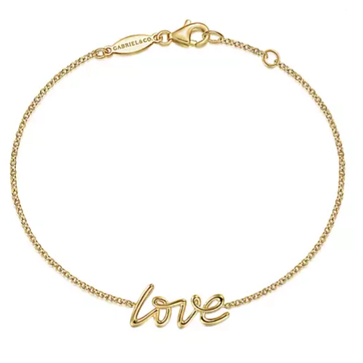 heart pendant necklace gold 14K Yellow Gold Love Chain Bracelet