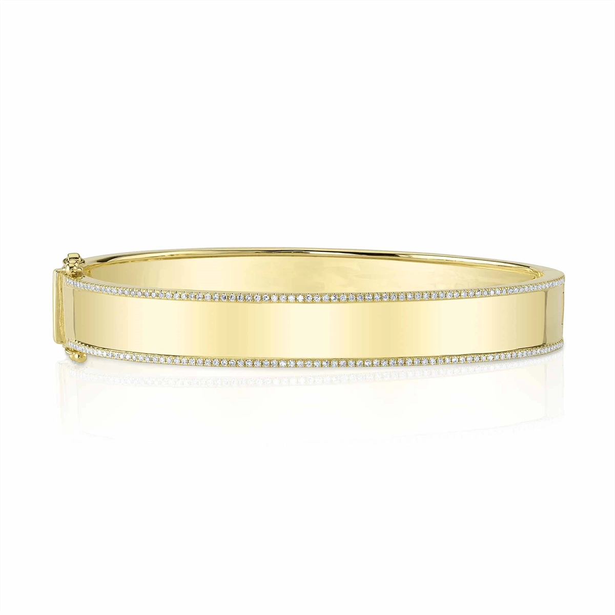 14k gold nose ring hoop 14K Yellow Gold Wide Clasped Bangle Bracelet with Diamond Edges 14k gold nose ring hoop 14K Yellow Gold Wide Clasped Bangle Bracelet with Diamond Edges