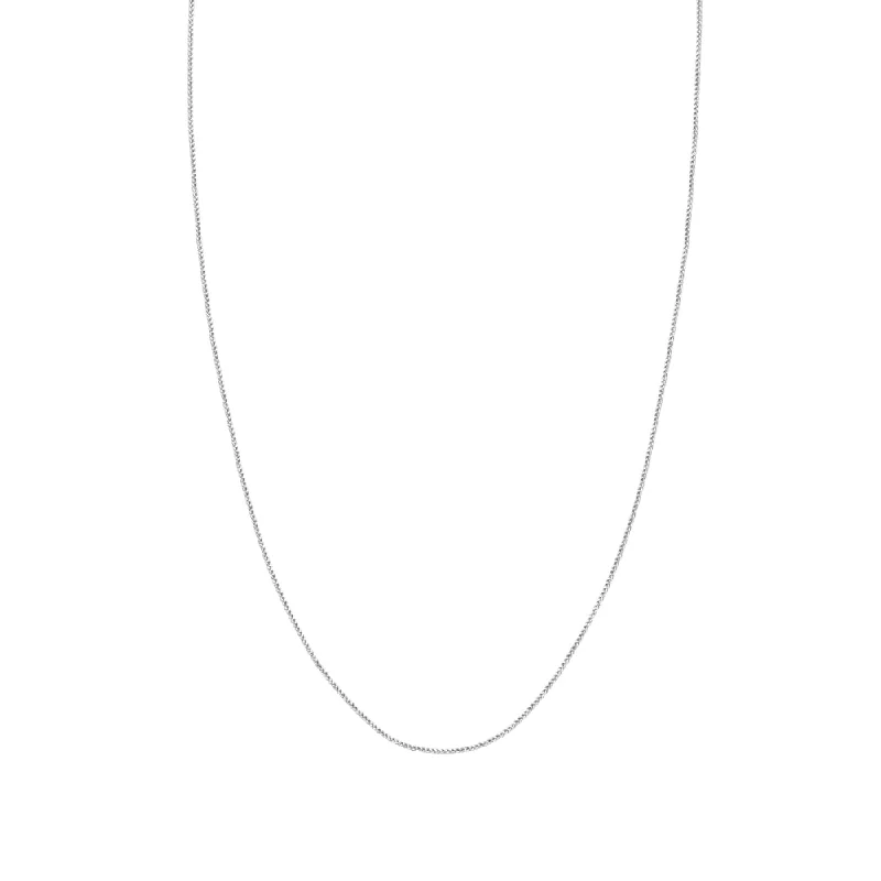 handcrafted gemstone drop earrings 14kt White Gold 1.25mm Wheat Chain, 18"