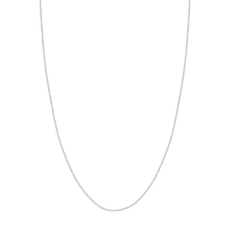 raw crystal cuff bracelet 14kt White Gold 1.65mm Wheat Chain