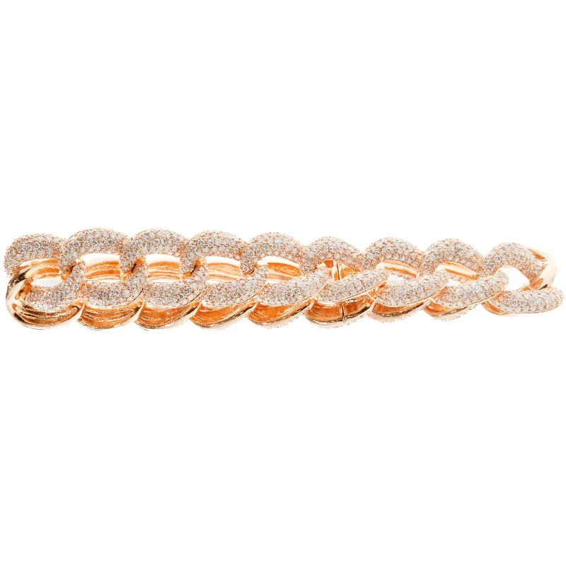 celestial star cluster earrings 18 Karat Rose Gold Pave Diamond Cuban Link Tennis Bracelet celestial star cluster earrings 18 Karat Rose Gold Pave Diamond Cuban Link Tennis Bracelet