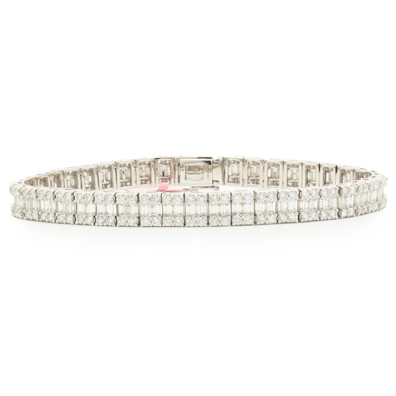 elegant pearl necklace with diamonds 18 Karat White Gold Mosaic Set Diamond Inline Bracelet elegant pearl necklace with diamonds 18 Karat White Gold Mosaic Set Diamond Inline Bracelet