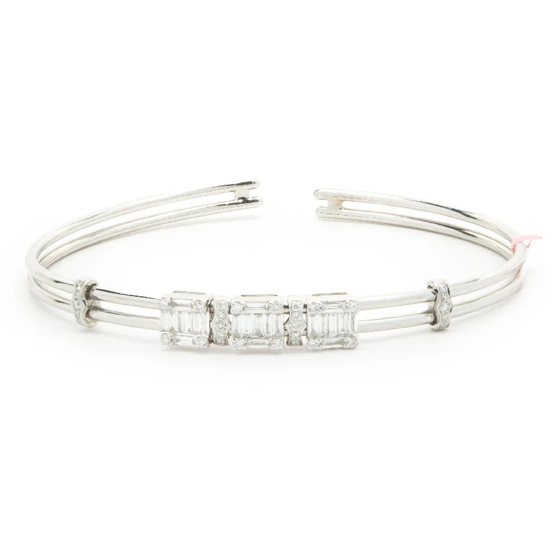 handcrafted beaded bracelet boho 18 Karat White Gold Mosaic Set Diamond Slide Bracelet handcrafted beaded bracelet boho 18 Karat White Gold Mosaic Set Diamond Slide Bracelet