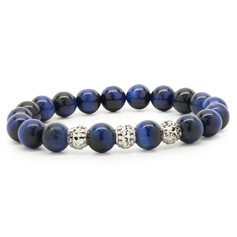 custom zodiac sign ring 18 Karat White Gold Dyed Tigers Eye Beaded Bracelet