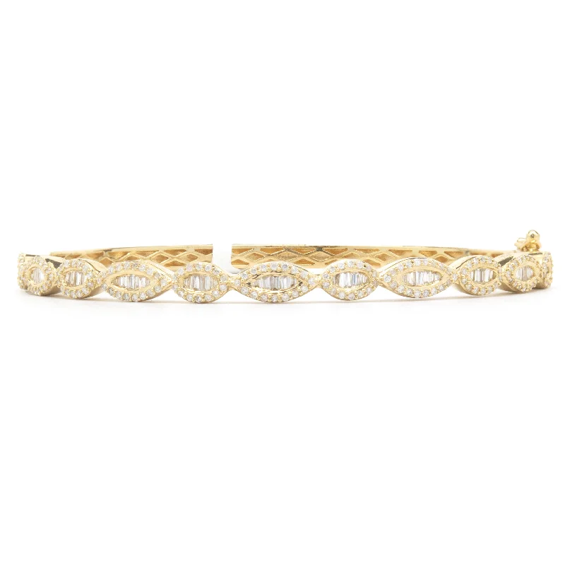 classic gemstone stud earrings 18 Karat Yellow Gold Mosaic Set Diamond Wave Bangle Bracelet classic gemstone stud earrings 18 Karat Yellow Gold Mosaic Set Diamond Wave Bangle Bracelet