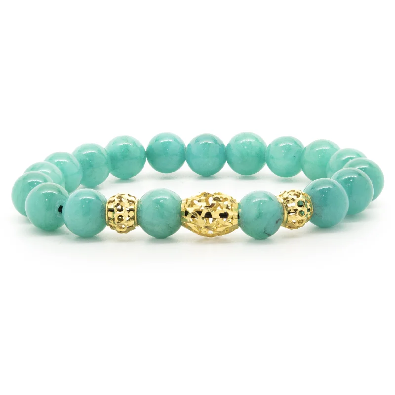 unique diamond stud earrings 18 Karat Yellow Gold Turquoise Beaded Bracelet