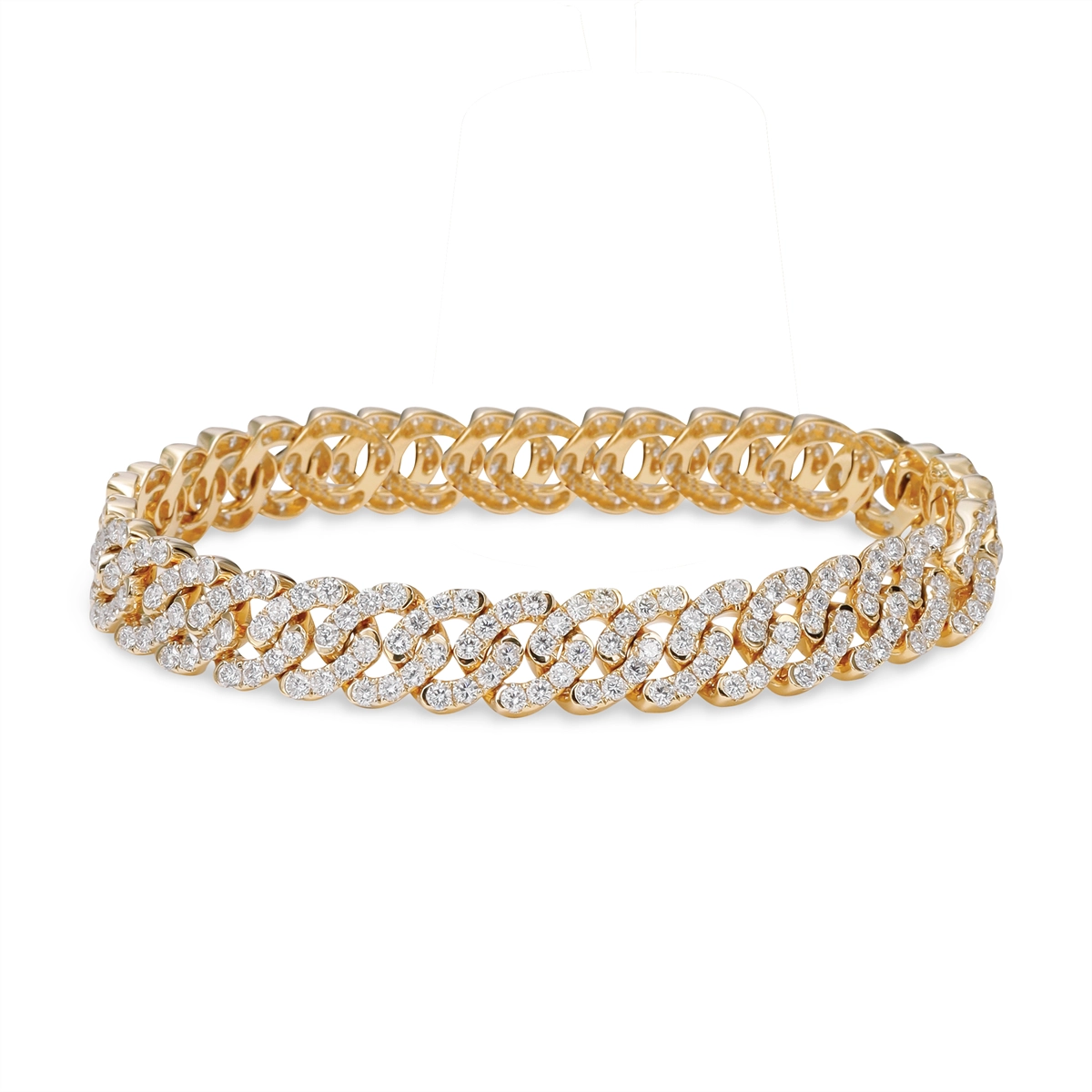 birthstone stacking rings set 18K Yellow Gold Diamond Link Bracelet, 8 inch