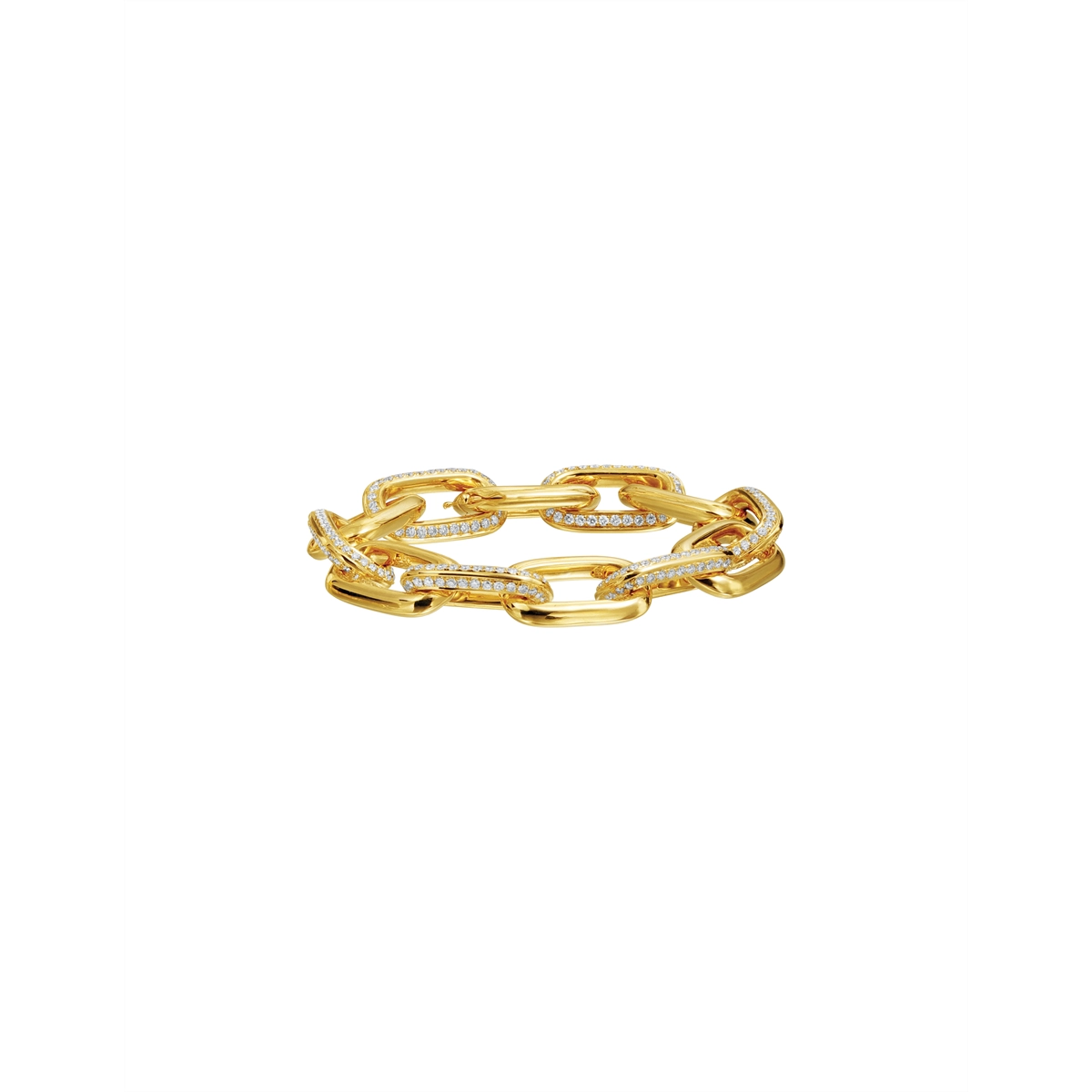 vintage rose gold engagement ring 18K Yellow Gold Diamond Link Bracelet