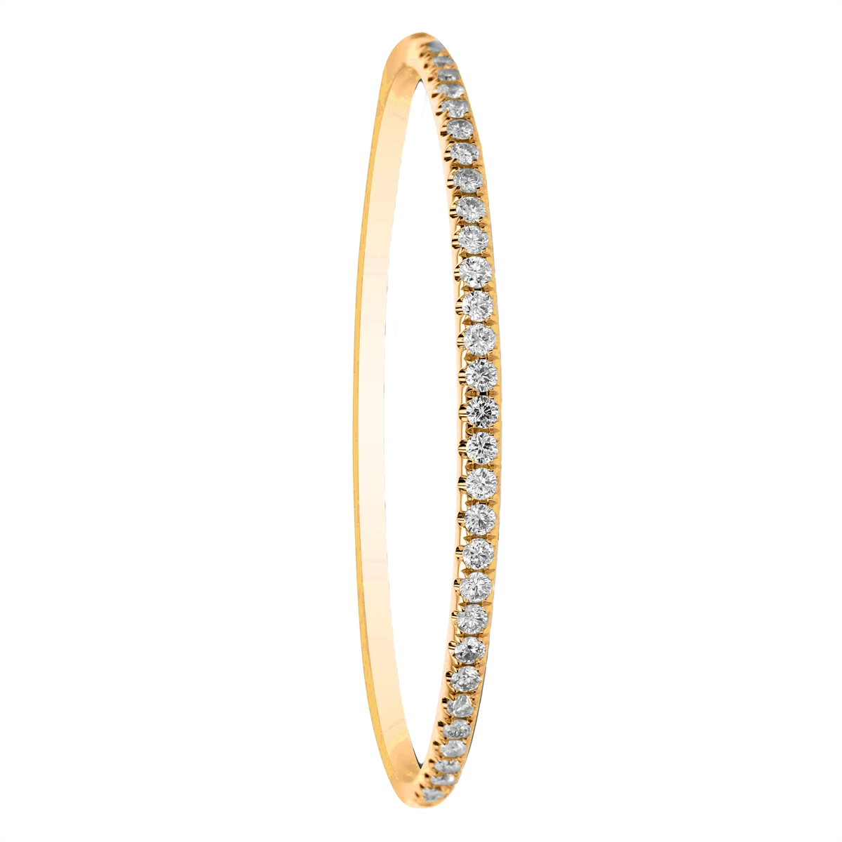 delicate angel wings necklace 18K Yellow Gold Hinged Diamond Bangle Bracelet
