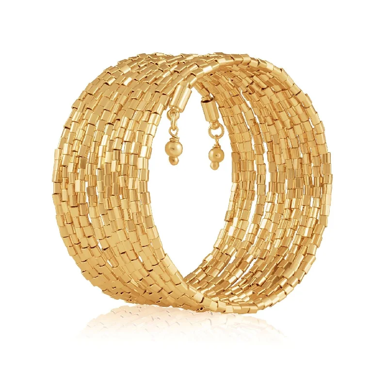 minimalist stacking rings set Amina Wrap Bracelet -10 Row