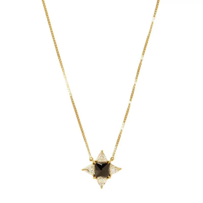 vintage-style garnet ring Black & White Diamond Pendant Necklace