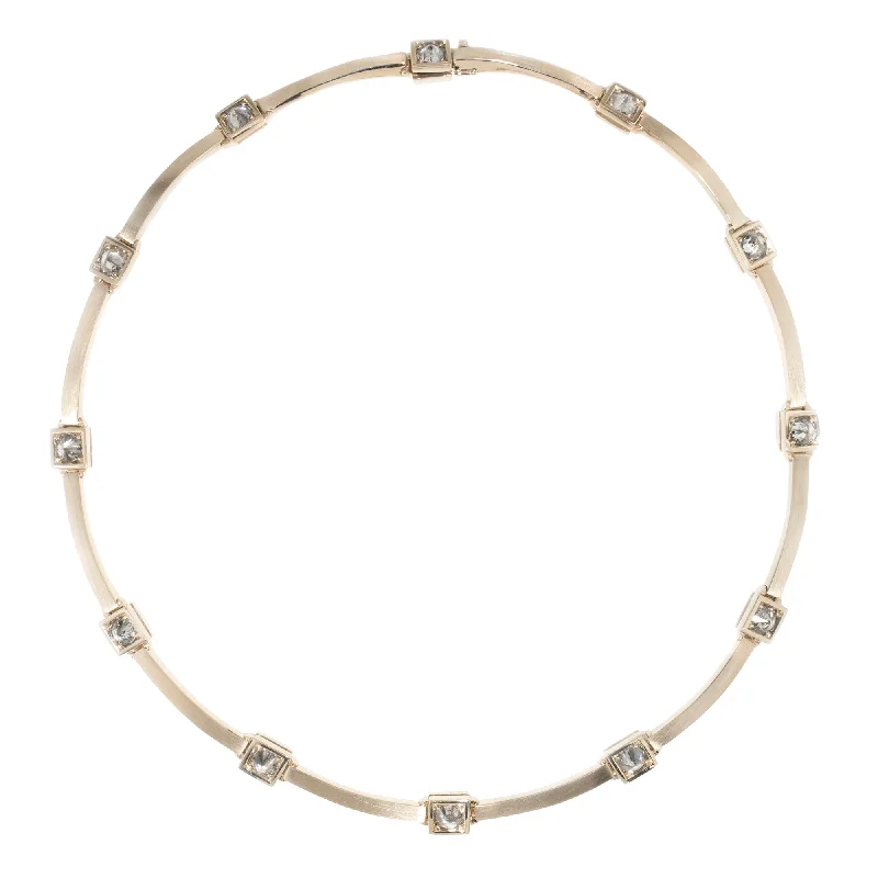 oval blue sapphire ring Grey Diamond Choker