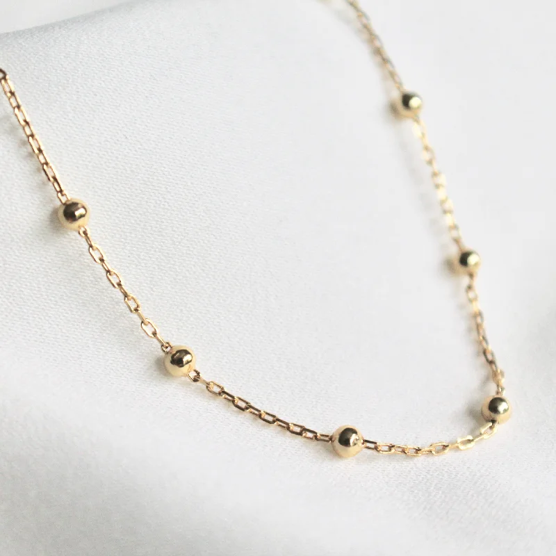 handcrafted opal inlay ring Ball chain choker necklace
