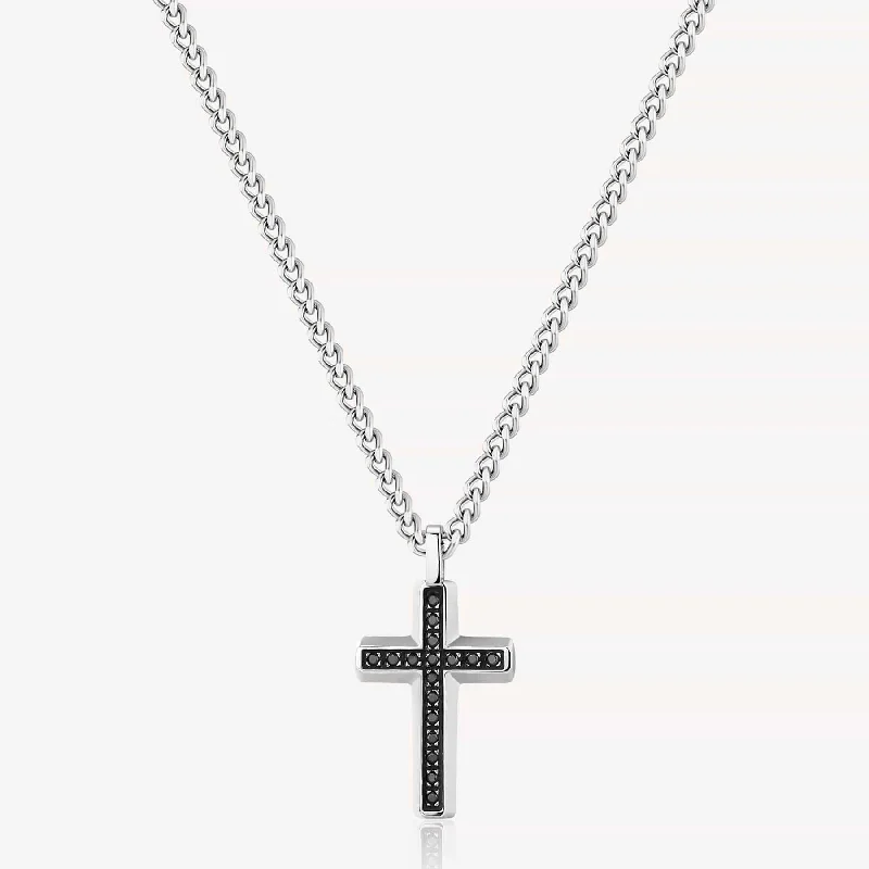 personalized coordinates ring custom Stainless Steel Long Cross Necklace with Black Enamel & Zircon personalized coordinates ring custom Stainless Steel Long Cross Necklace with Black Enamel & Zircon