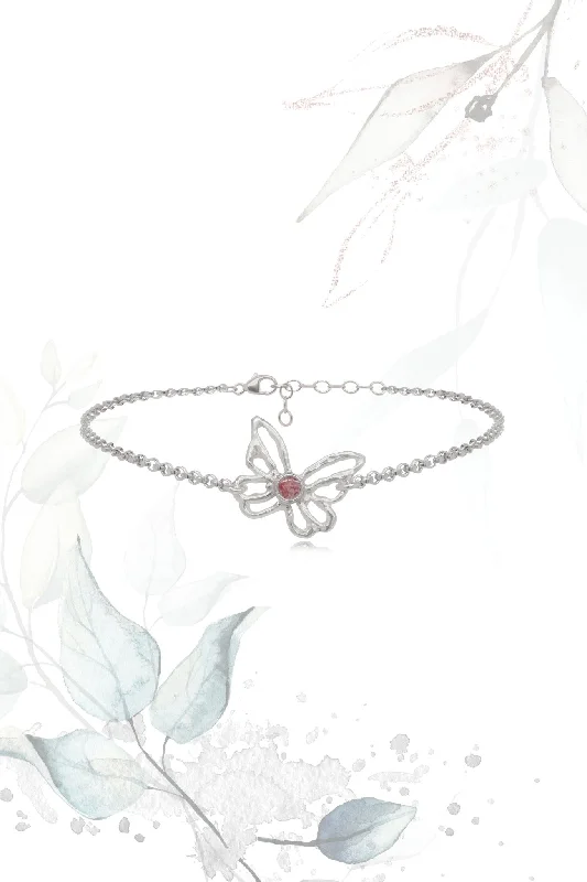 classic pearl choker necklace Butterfly ~ Small Inline Bracelet