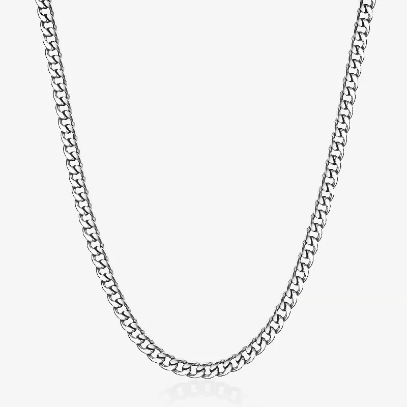 celestial moonstone ring gold Stainless Steel Long Curb Chain Necklace