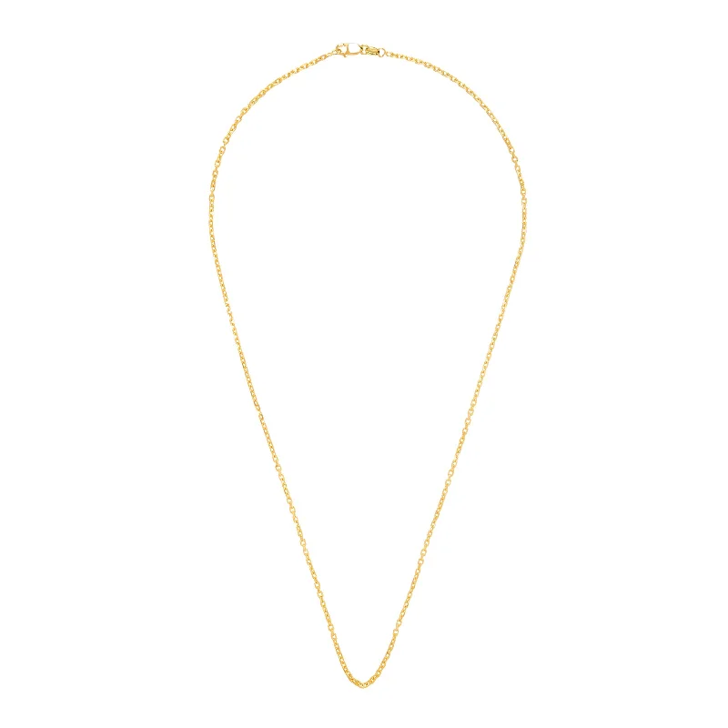 simple crystal pendant necklace 18" Diamond Cut Cable Chain - 1.9mm