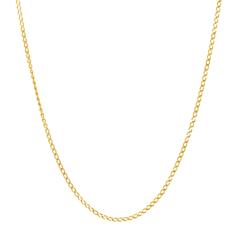 wedding anniversary diamond ring Curb Chain - 16"