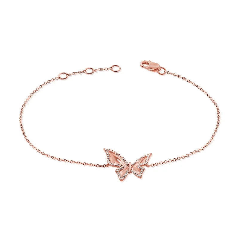 celestial sun and moon earrings Gold & Diamond Butterfly Fashion Bracelet