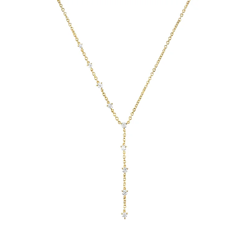 classic wedding set with diamonds Sparkler Lariat