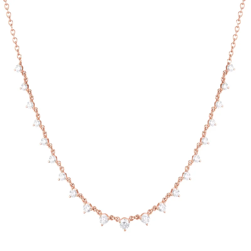 women’s leather wrap bracelet Starstruck Necklace - Rose Gold