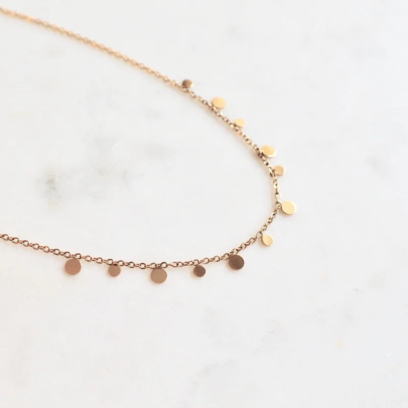 bold chunky cocktail ring Circle charms necklace