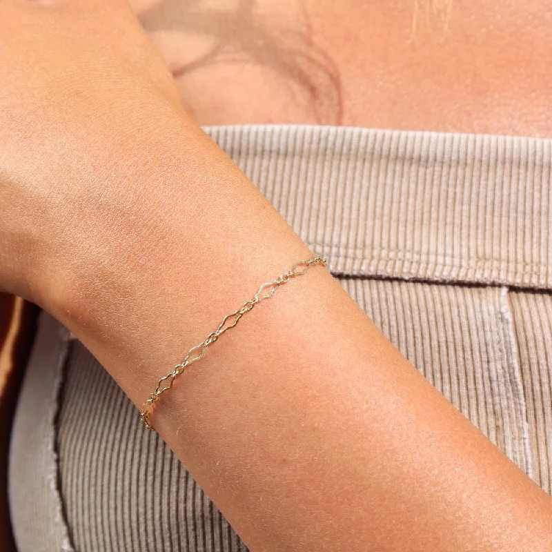gold mesh bangle bracelet Clara Bracelet