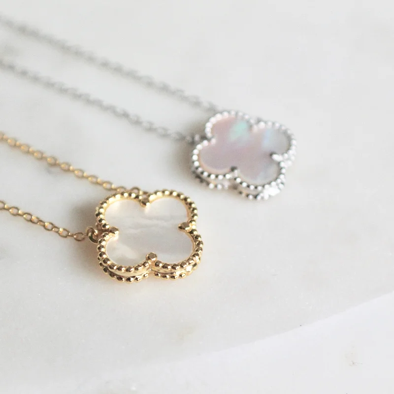 vintage sapphire necklace Clover necklace