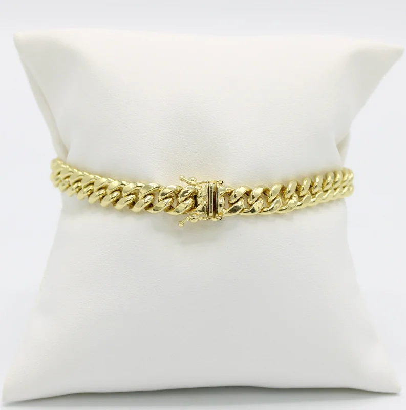 handcrafted gemstone ring women 14K Semi-Solid Cuban Bracelet Yellow Gold //7.6mm - 8.5 in// handcrafted gemstone ring women 14K Semi-Solid Cuban Bracelet Yellow Gold //7.6mm - 8.5 in//
