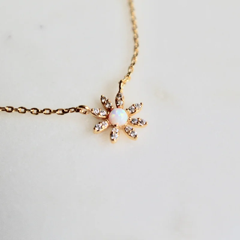 men’s beaded bracelet with charms Opal flower dainty necklace