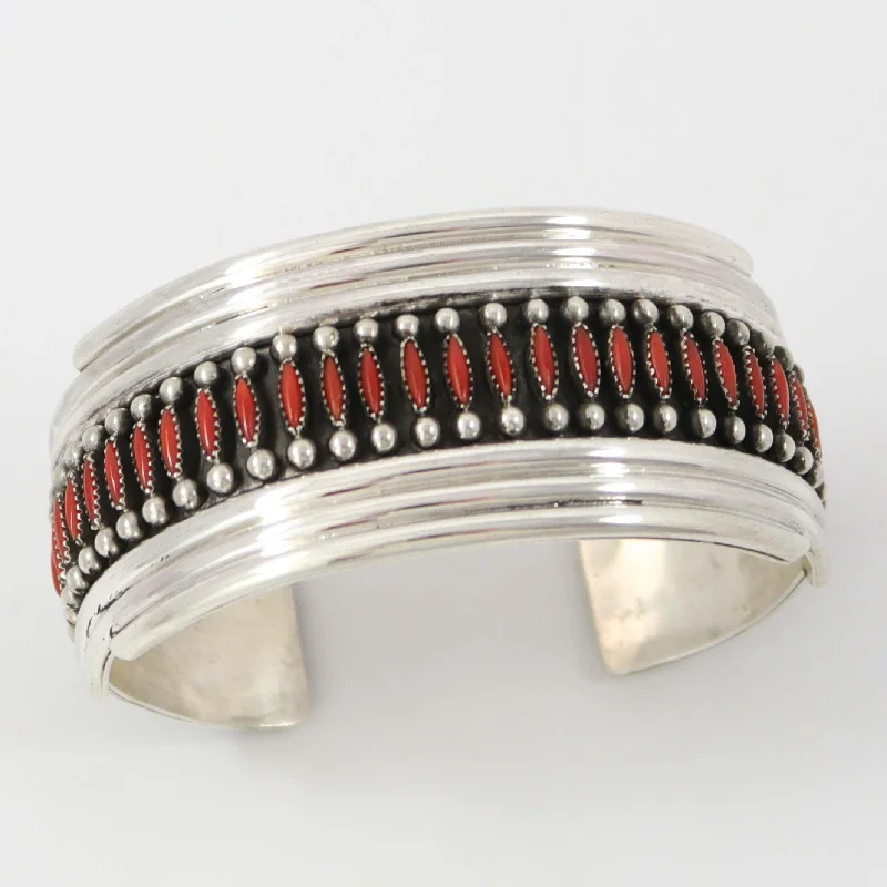 boho beaded statement necklace Coral Cuff