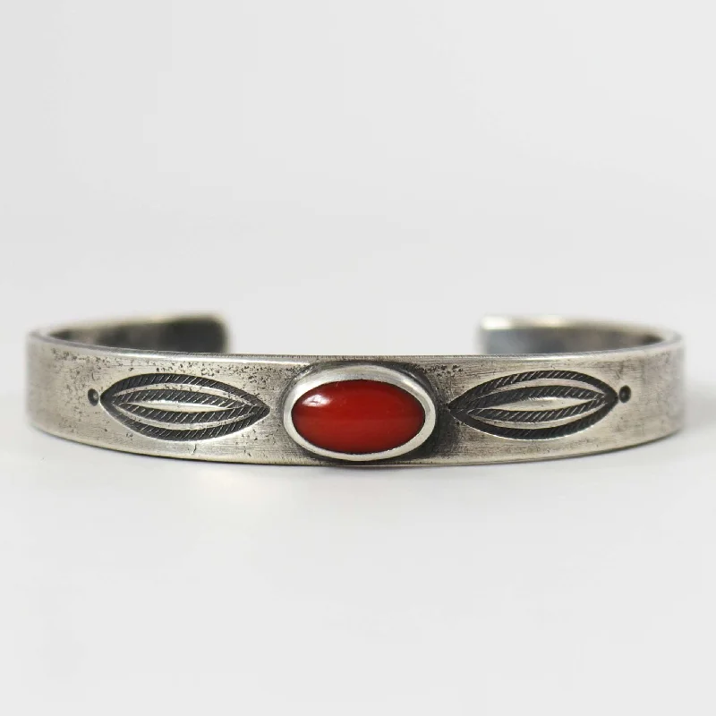 real tiger’s eye bead bracelet Coral Cuff