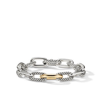 black stainless steel signet ring David Yurman 11mm Madison Bracelet