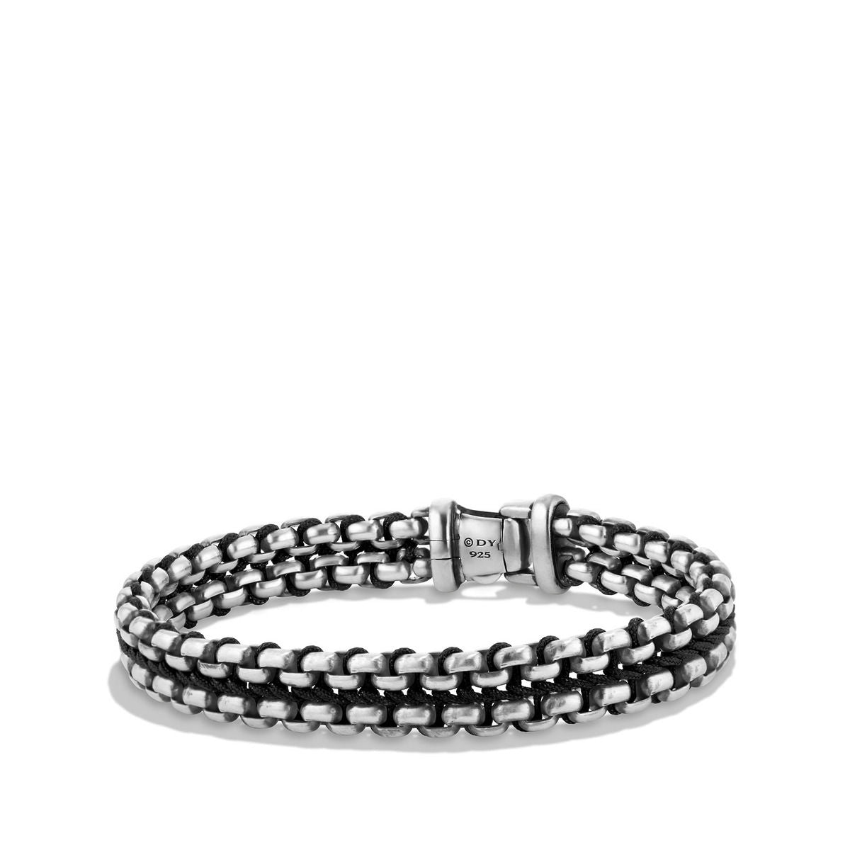 solid gold disc charm bracelet David Yurman 12mm Woven Bracelet