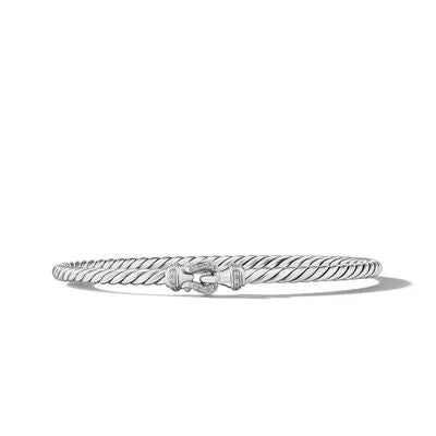 minimalist clover charm bracelet David Yurman 3mm Buckle Bracelet