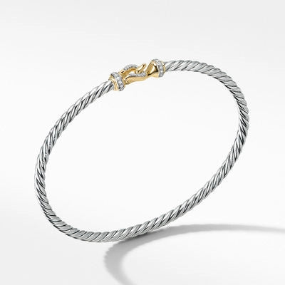 rose gold bezel ring David Yurman 3mm Buckle Bracelet