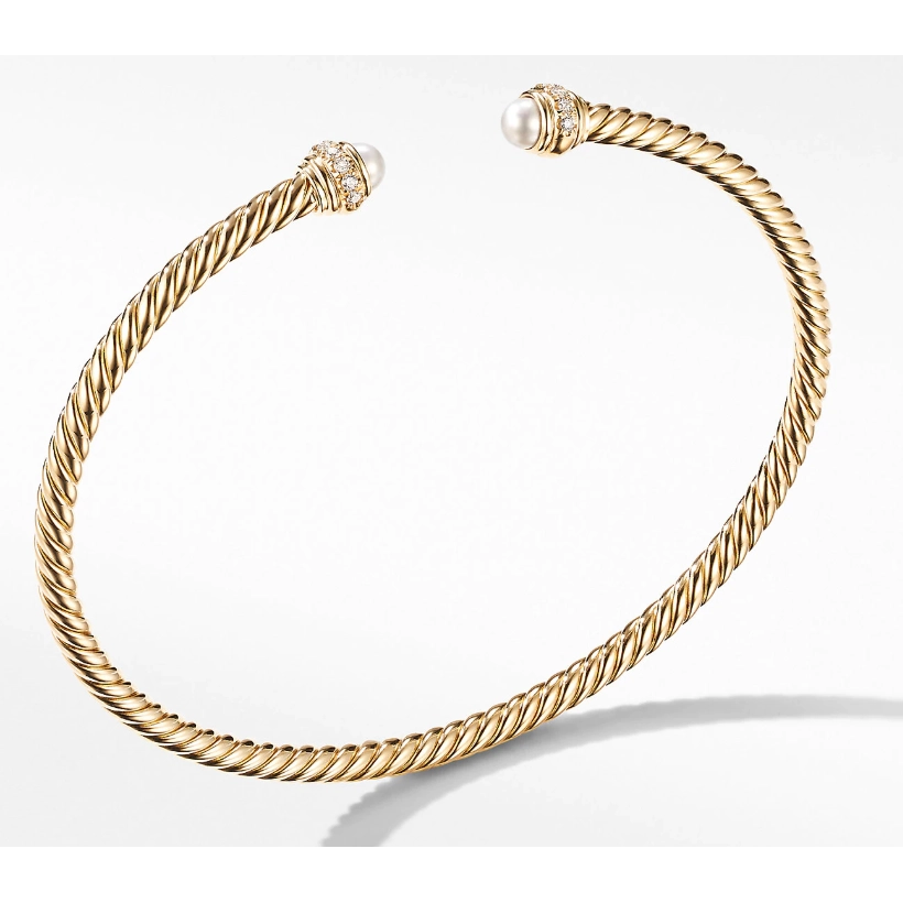 solid gold cartilage hoop David Yurman 3mm Cablespira Bracelet