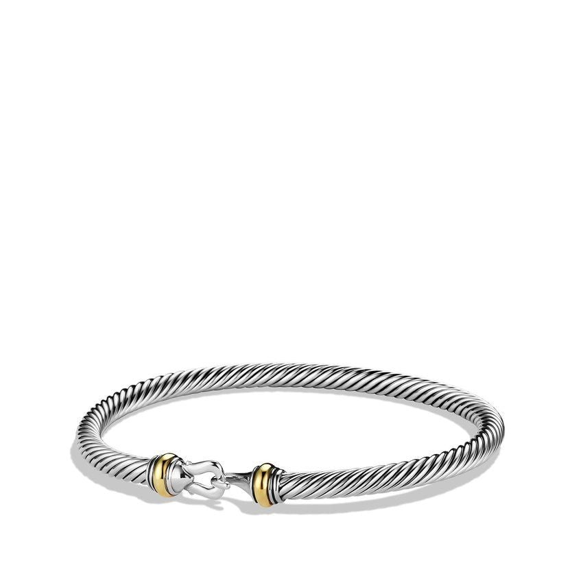 delicate pearl bracelet David Yurman 4mm Buckle Classic Cable Bracelet