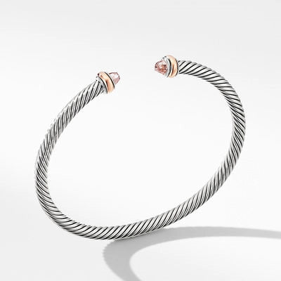 men’s engraved stainless steel bracelet David Yurman 4mm Classic Cable Bracelet