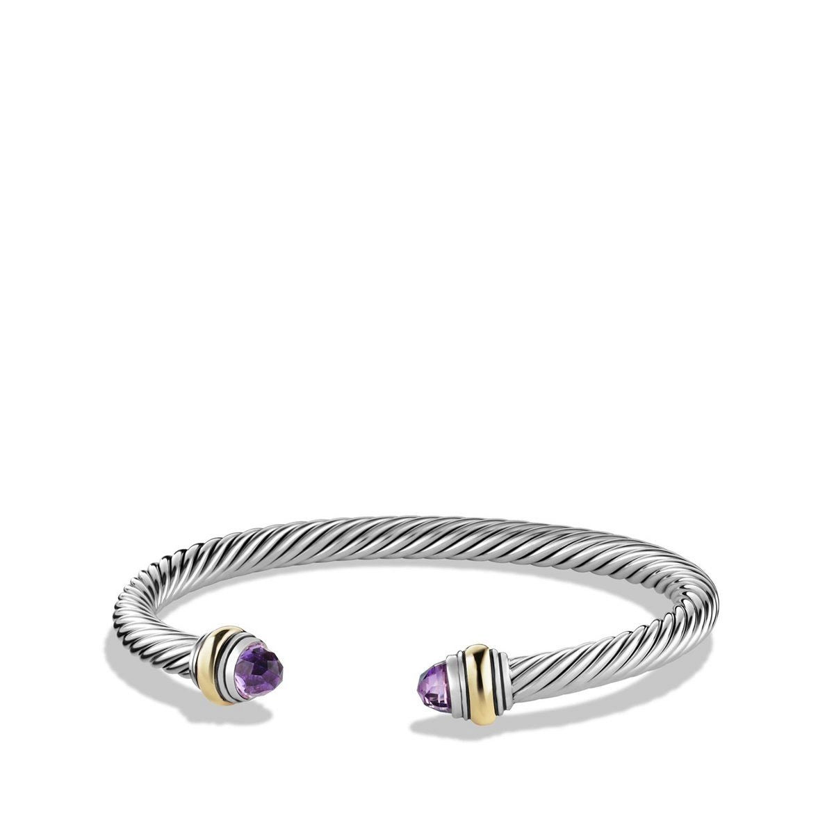 men’s leather and silver bracelet David Yurman 5mm Classic Cable Bracelet