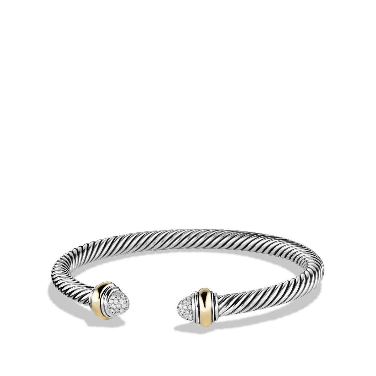 custom silver charm bracelet David Yurman 5mm Classic Cable Bracelet