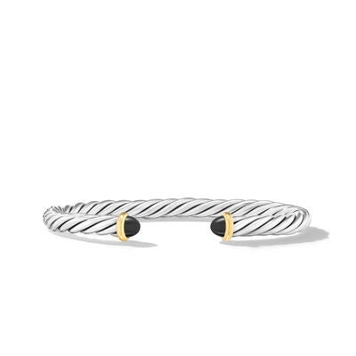 real zircon gemstone bracelet David Yurman 6mm Modern Cable Cuff