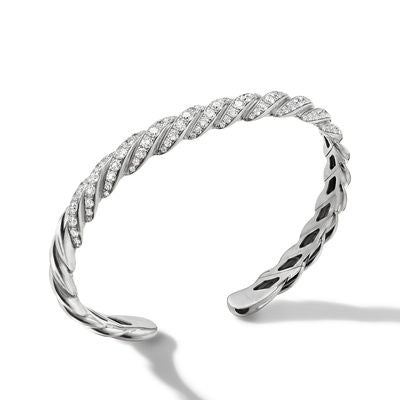handcrafted crystal quartz ring David Yurman 7.5mm Paveflex Bracelet